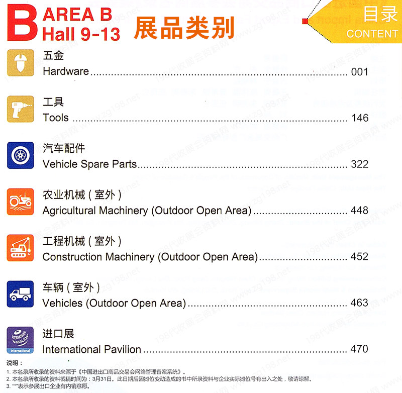 2024第一期第135屆廣交會(huì)B區(qū)展館參展商名錄