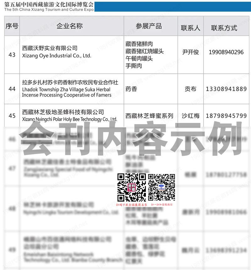 2023第五屆藏博會(huì)會(huì)刊、中國西藏旅游文化國際博覽會(huì)參展商名錄